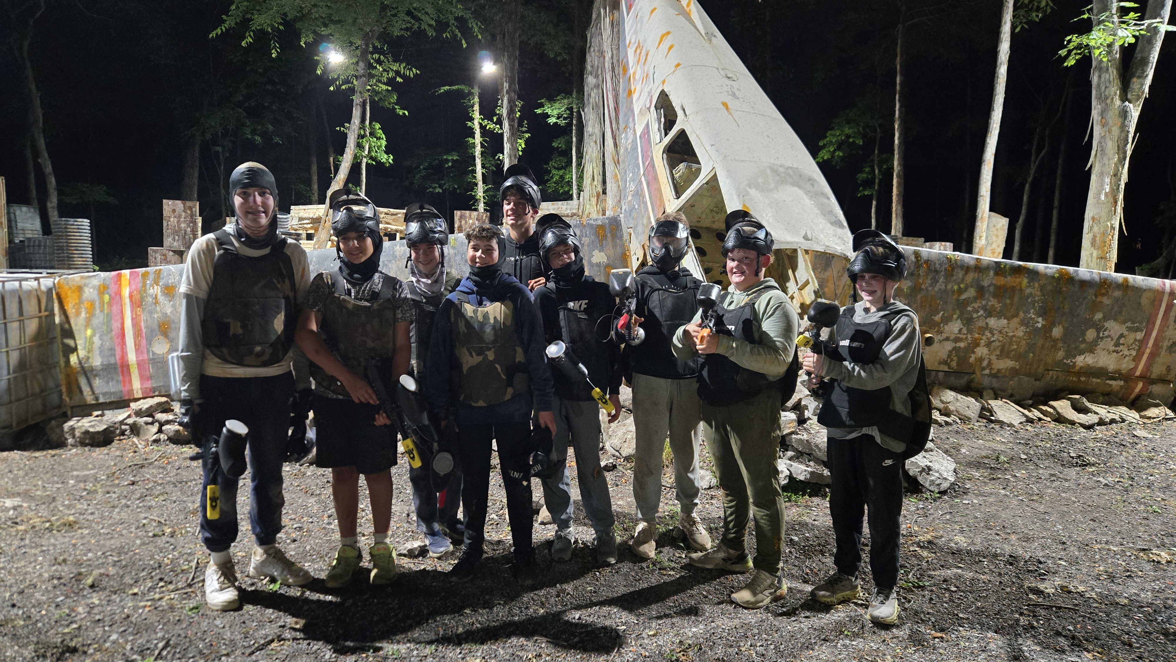 Night paintball battles under the lights at Xtreme Paintball TN