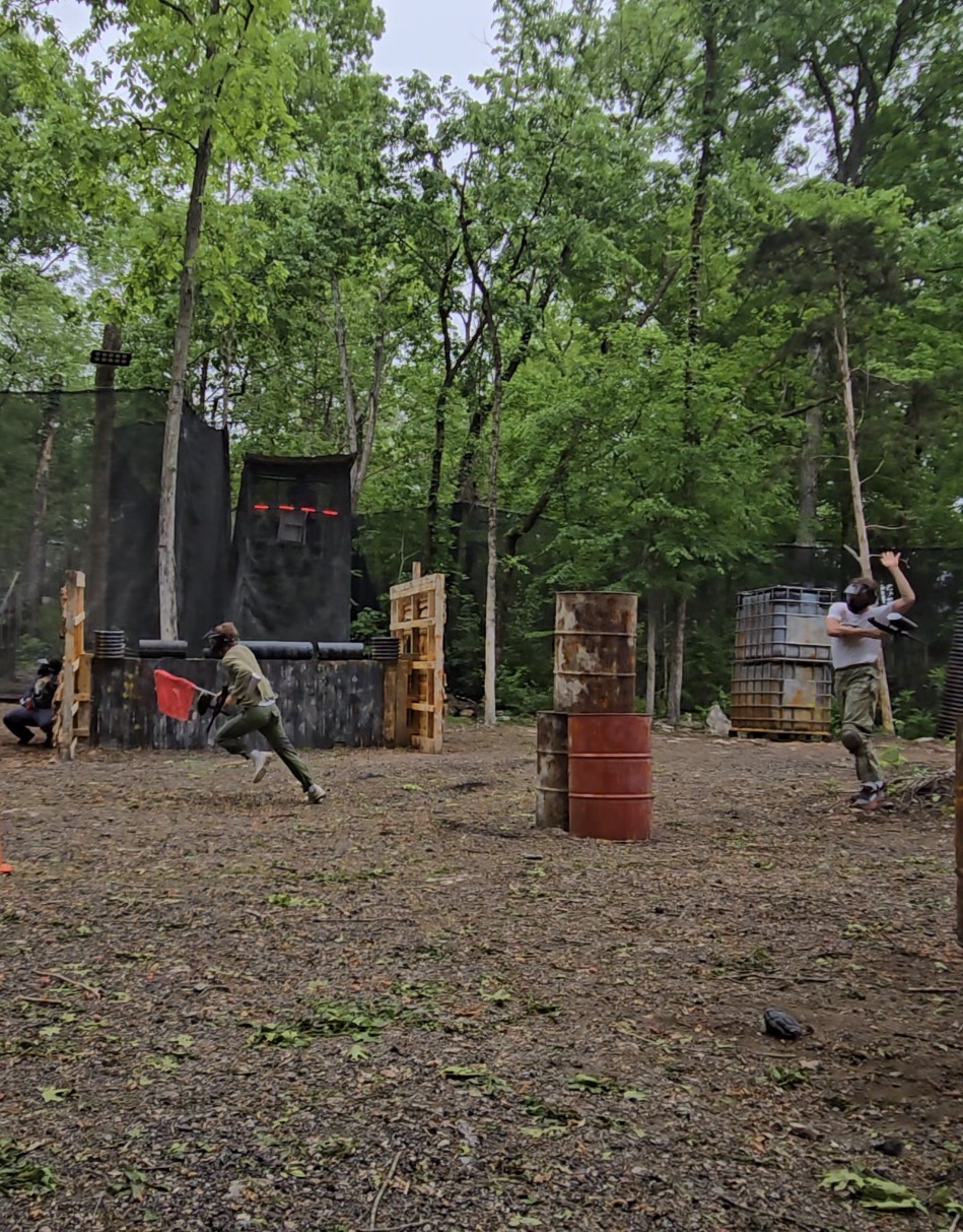 High-energy group paintball games just outside Nashville